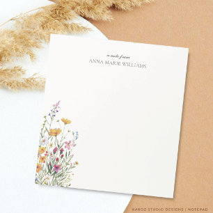 Personalisiertes elegantes, florales Notizblock