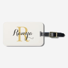 Personalisiertes elegantes Gepäcketikett - Goldmon