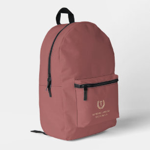 Personalisiertes elegantes Goldfoil-Symbol Bedruckter Rucksack