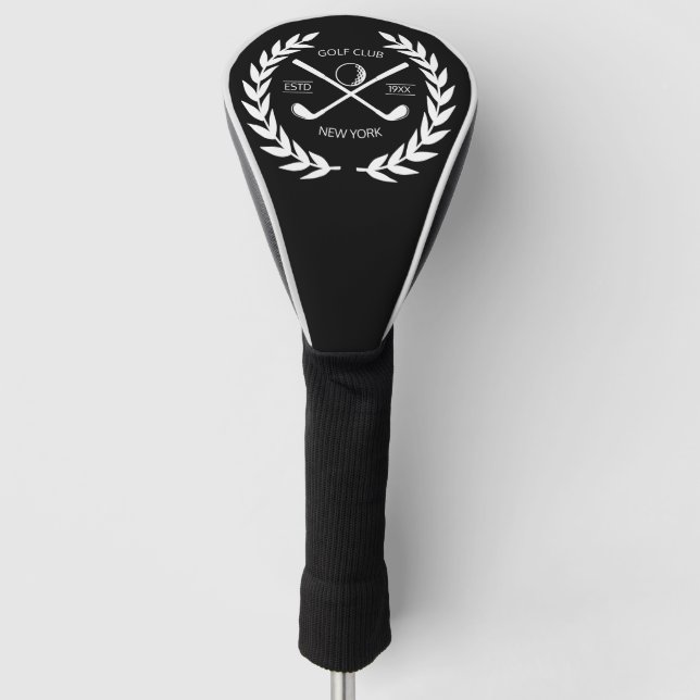Personalisiertes Elegantes Golf Club Logo Headcover (Vorderseite)