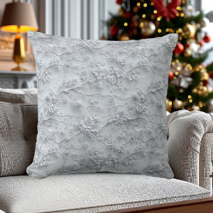 Personalisiertes elegantes graues Blumenmuster mit Kissen