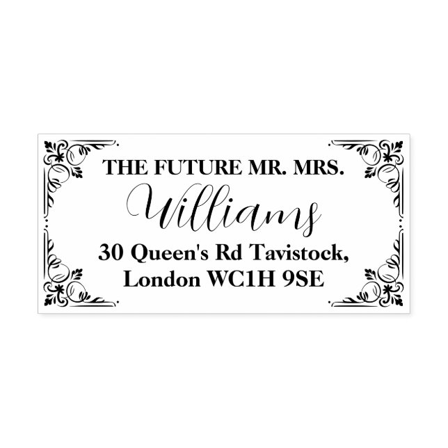 Personalisiertes Elegantes Hochzeitsgeschenk Verlo Gummistempel (Prägung)