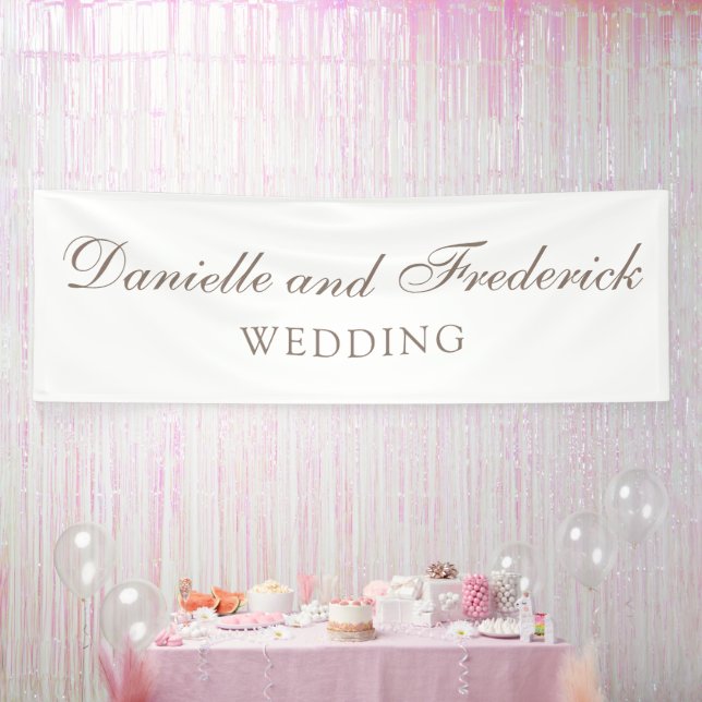 Personalisiertes elegantes Hochzeitszeichen Banner (Party)