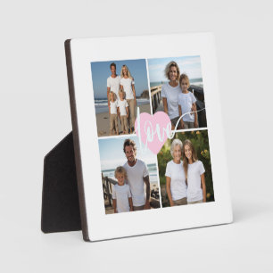 Personalisiertes elegantes Liebe Familie 4 Foto Fotoplatte