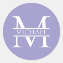 Personalisiertes elegantes Lila Monogramm und Name