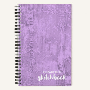 Personalisiertes elegantes Lila Sketchbook - Ihr N Notizbuch