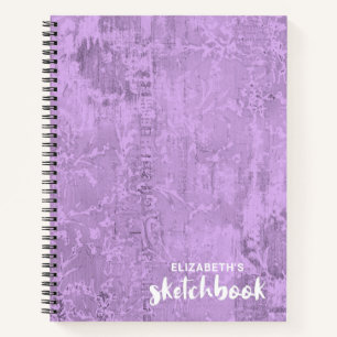 Personalisiertes elegantes Lila Sketchbook - Ihr N Notizbuch