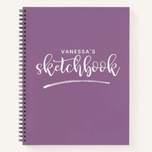 Personalisiertes elegantes Lila Sketchbook-Noteboo Notizbuch