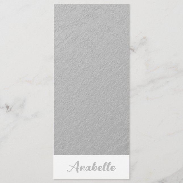 Personalisiertes elegantes Minimalistisches Silver (Vorderseite)