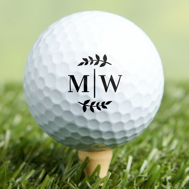 Personalisiertes Elegantes Monogramm Golfball (Personalized Elegant Monogram Golf Balls)