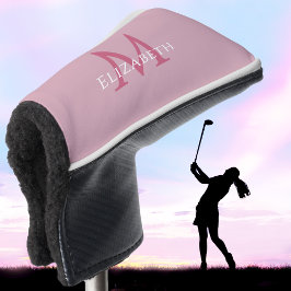 Personalisiertes elegantes Monogramm Name Anfangsb Golf Headcover