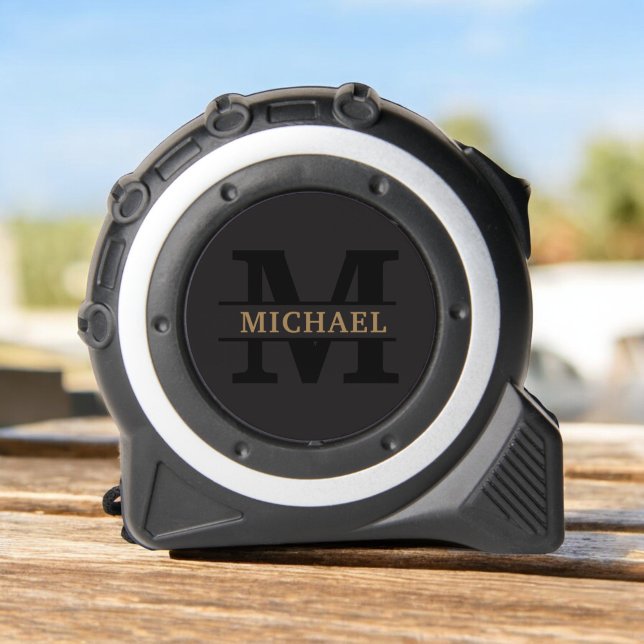 Personalisiertes elegantes Monogramm und Name Maßband (Von Creator hochgeladen)