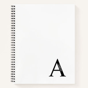 Personalisiertes elegantes Monogramm- und Namensno Notizbuch