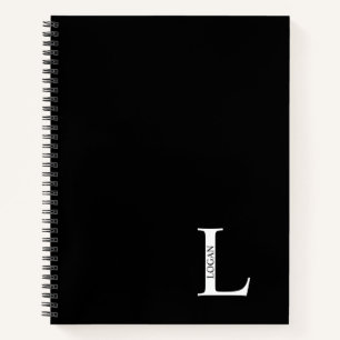 Personalisiertes elegantes Monogramm und NamensNot Notizbuch