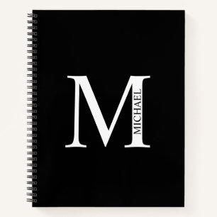 Personalisiertes elegantes Monogramm und NamensNot Notizbuch