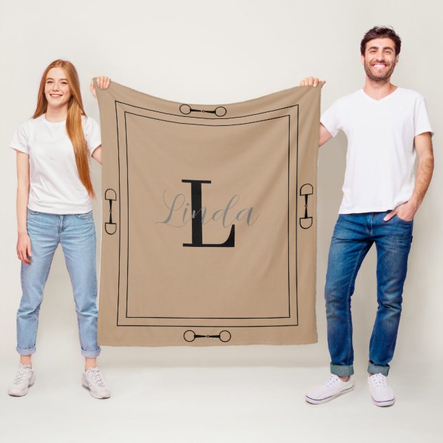 Personalisiertes Elegantes Pferd Lover Fleece Blan (Beispiel)