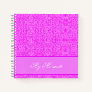 Personalisiertes elegantes rosa Muster - Mein Memo Notizbuch