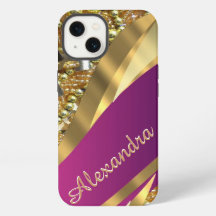 Personalisiertes, elegantes Rosa und goldenes Gelb