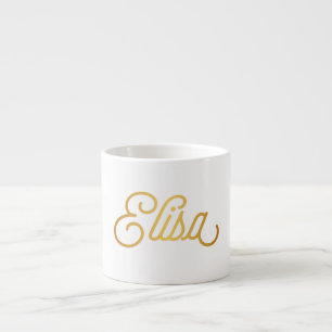 Personalisiertes elegantes Skript Elisa Espressotasse