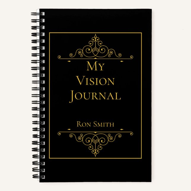 Personalisiertes elegantes Vision-Journal Notizbuch (Vorderseite)