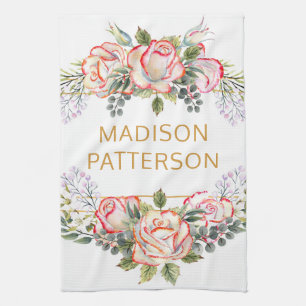 Personalisiertes Elegantes Watercolor Florenz Geschirrtuch