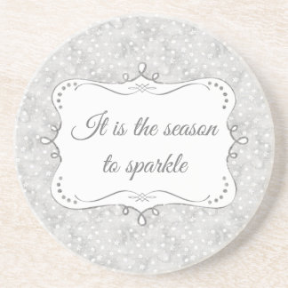 Personalisiertes elegantes Weihnachtsmuster Getränkeuntersetzer