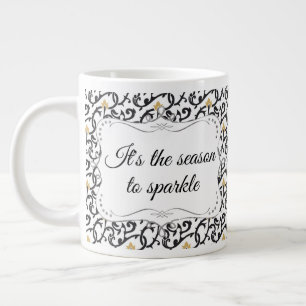 Personalisiertes elegantes Weihnachtsmuster Jumbo-Tasse