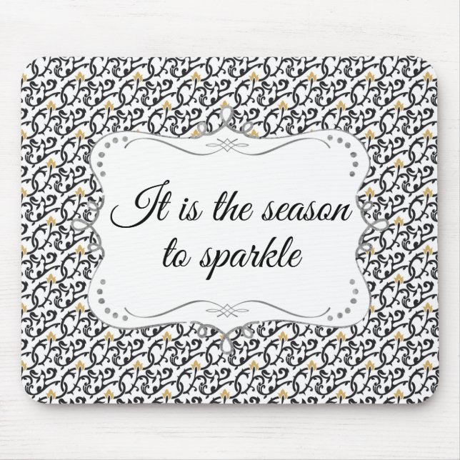Personalisiertes elegantes Weihnachtsmuster Mousepad (Vorne)