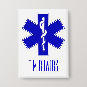 Personalisiertes EMT-Star of Life-Symbol Button