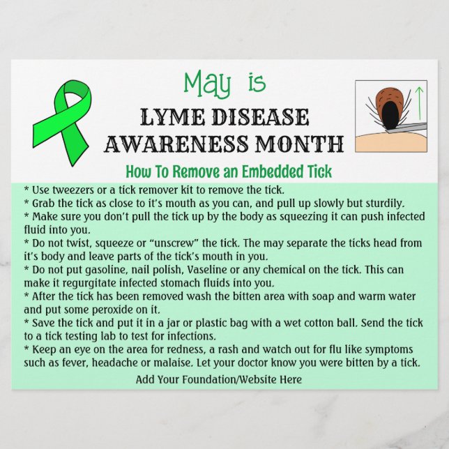 Personalisiertes Entfernen eines Tick Educational Flyer (Vorne)