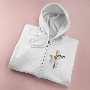 Personalisiertes Er ist auferstanden Vintage-Oster Hoodie