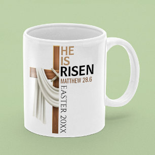 Personalisiertes Er ist auferstanden Vintage-Oster Jumbo-Tasse