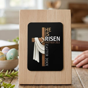 Personalisiertes Er ist auferstanden Vintage-Oster Magnet