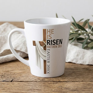 Personalisiertes Er ist auferstanden Vintage-Oster Milchtasse