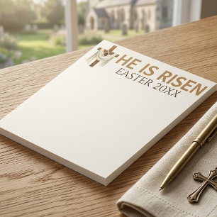 Personalisiertes Er ist auferstanden Vintage-Oster Notizblock