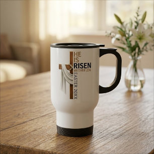 Personalisiertes Er ist auferstanden Vintage-Oster Reisebecher