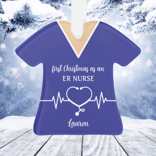 Personalisiertes ER-Krankenpfleger-Weihnachten Ornament