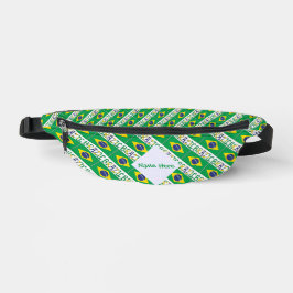 Personalisiertes Erbe Brasilien-Flagge  Bauchtasche