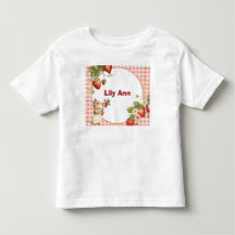 Personalisiertes Erdbeere & Kleiner Maus Kinder T-