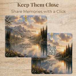 Personalisiertes Erinnerungs-QR-Code-Ornament Keramikornament