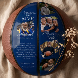 Personalisiertes Erinnerungsfoto-Andenken-Tribut Basketball