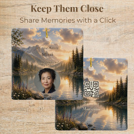 Personalisiertes Erinnerungsfoto-Ornament mit QR-C Keramikornament