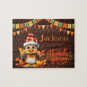 Personalisiertes Erntedank-Kinder-Namen-Puzzle Puzzle