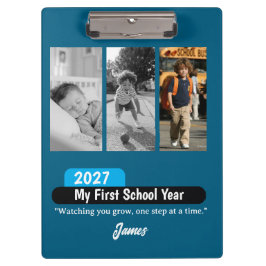Personalisiertes Erster Schultag-Foto-Andenken Klemmbrett