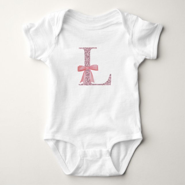 Personalisiertes erstes Baby Girl "L" Strampler (Vorderseite)