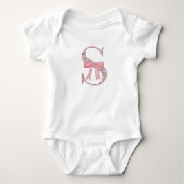 Personalisiertes erstes Baby Girl "S" Strampler