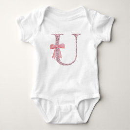 Personalisiertes erstes Baby Girl "U" Baby Strampler