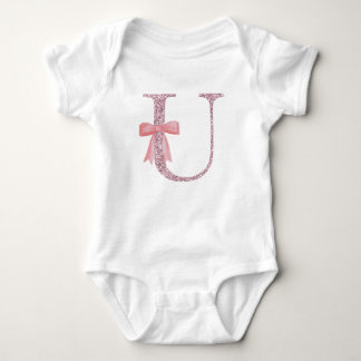 Personalisiertes erstes Baby Girl "U" Baby Strampler