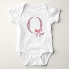 Personalisiertes erstes Baby-Mädchen "Q" Baby Strampler