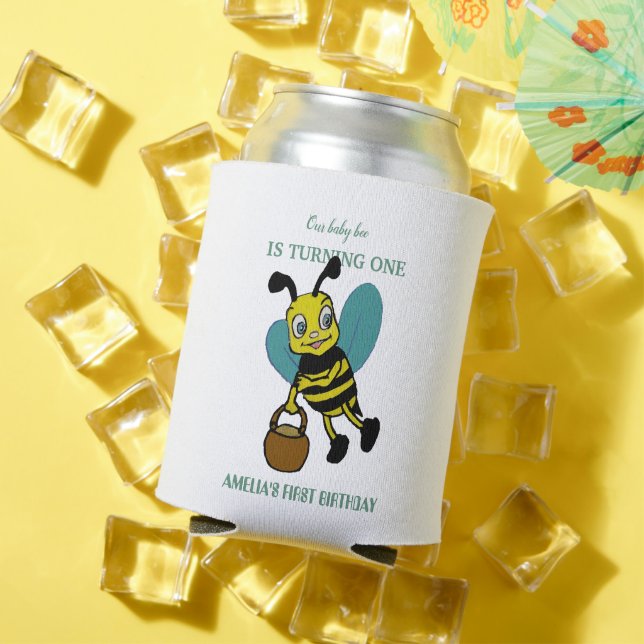 Personalisiertes erstes Geburtsjahr 1. Geburtstag  Dosenkühler (In Situ Sommer)